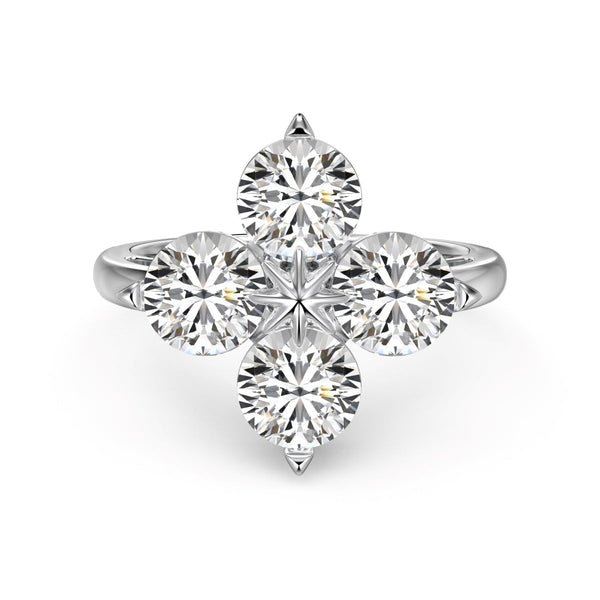 <MAGIC>Four-Leaf Clover Eight-Pointed Star Ring