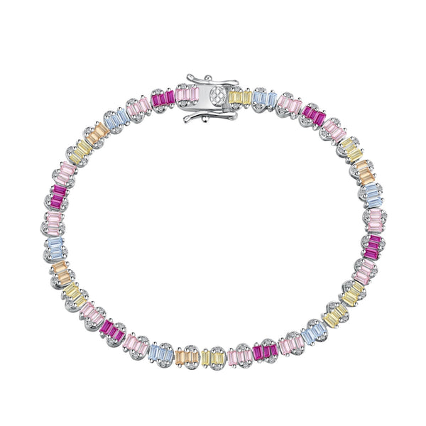 <MAGIC>Delicate Colorful Emerald Cut Party Bracelet