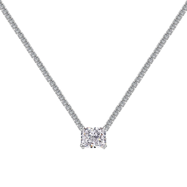 <MAGIC>4.0 Carat Elegant Radiant Cut Necklace