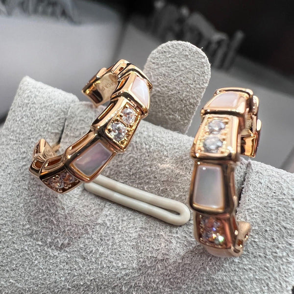 <MAGIC>SERPENTI MOP PINK GOLD EARRINGS