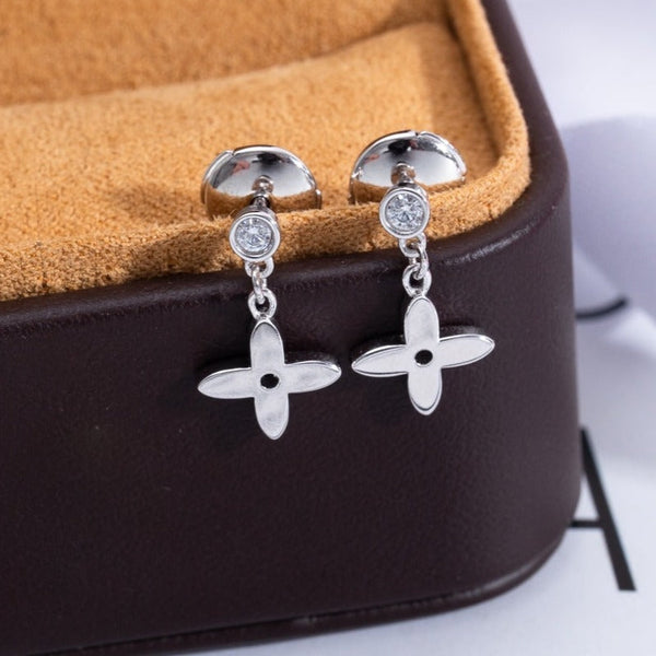 <MAGIC>VIDYLLE SILVER DIAMOND MINI DROP EARRINGS