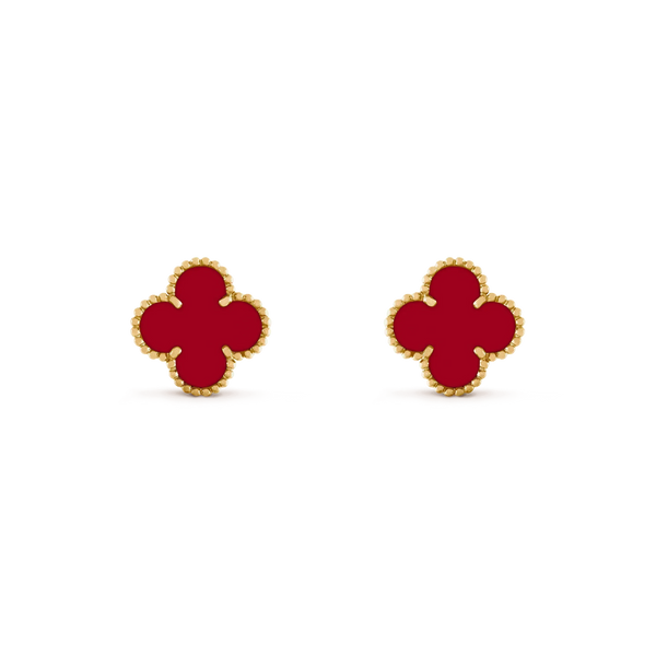 ˇMagic JewelryˇCLOVER MEDIUM 1 MOTIFS CARNELIAN  EARRINGS