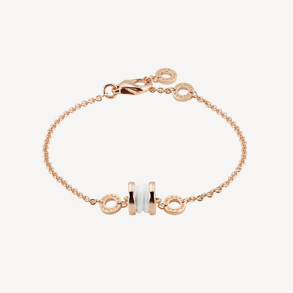<MAGIC>ZERO 1 SOFT PINK GOLD AND WHITE CERAMIC BRACELET