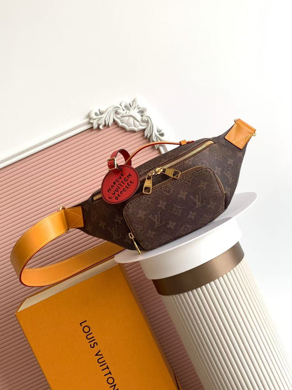 ONTHEGO MEN'S BAG 2026 RUSH WAIST BAG, CLASSIC COLOR PATTERN, VINTAGE FLORAL ZIPPER SHOULDER/CROSSBODY BAG