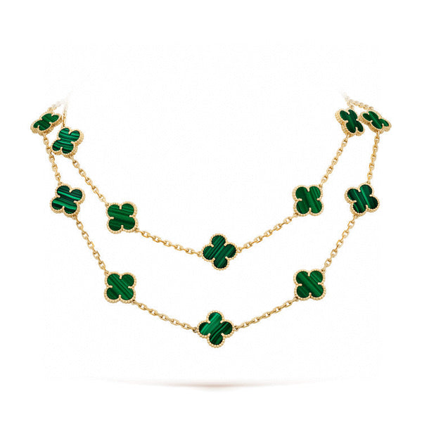 ˇMagic JewelryˇCLOVER 20 MOTIFS MALACHITE GOLD