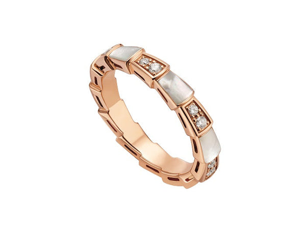 <MAGIC>SERPENTI RING PINK GOLD DIAMOND MOP 3MM