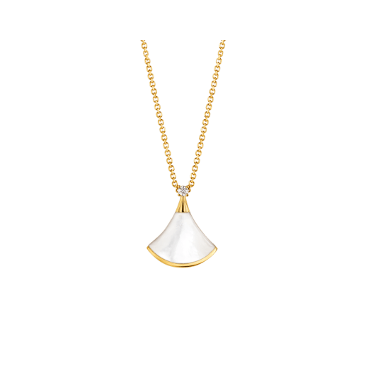 <MAGIC>DREAM NECKLACE WHITE MOP GOLD 1 DIAMOND