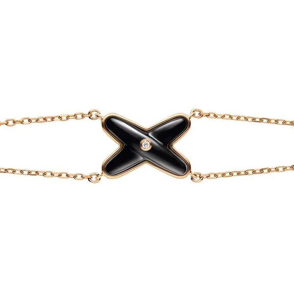 <MAGIC>JEUX BRACELET ONYX PINK GOLD 1 DIAMOND