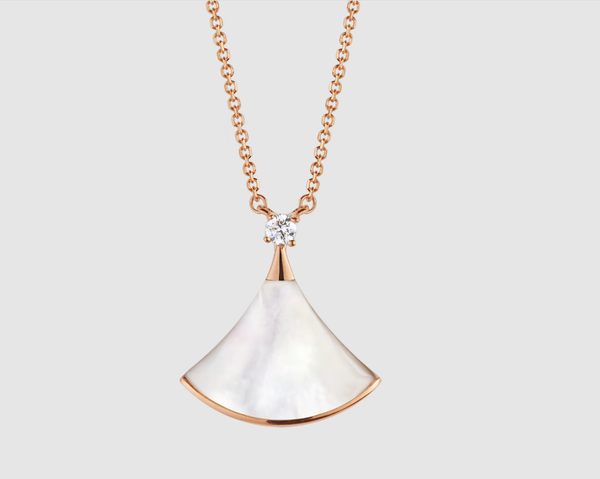 <MAGIC>DREAM NECKLACE WHITE MOP PINK GOLD 1 DIAMOND
