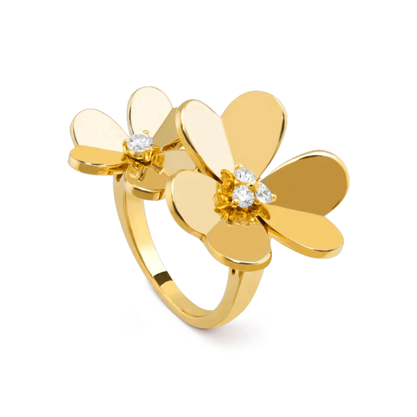 ˇMagic JewelryˇCLOVER COMOS GOLD DIAMOND RING